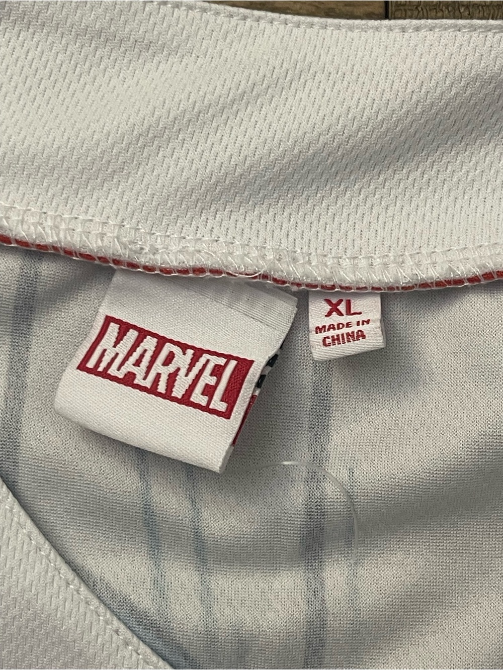 Marvel The Amazing Spider-Man White Pinstripe Baseball Jersey - Picture 2 of 6